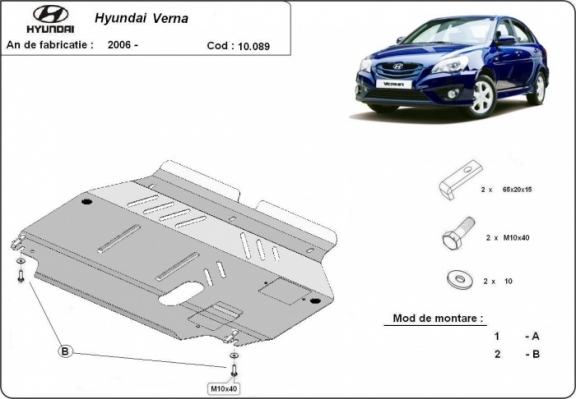 Motor en Versnellingsbak Beschermplaat voor Hyundai Verna