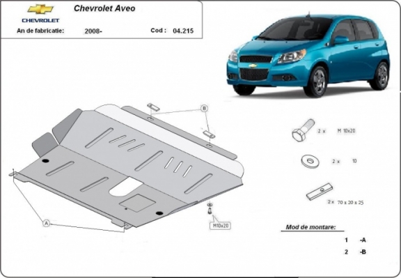 Motor, Versnellingsbak en Radiator Beschermplaat voor Chevrolet Aveo