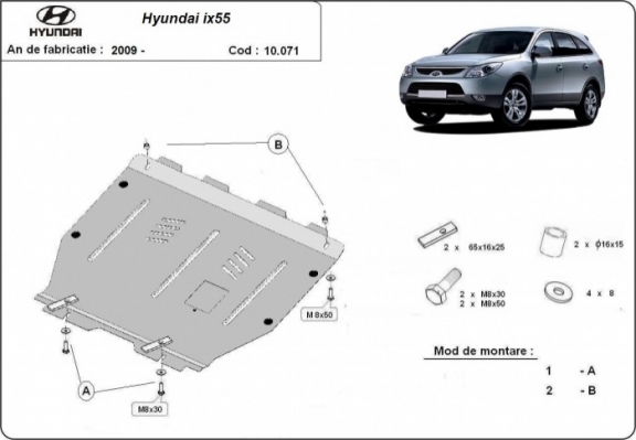Motor en Versnellingsbak Beschermplaat voor Hyundai ix55