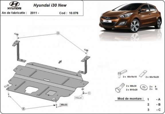 Motor en Versnellingsbak Beschermplaat voor Hyundai i30