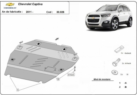 Motor en Versnellingsbak Beschermplaat voor Chevrolet Captiva