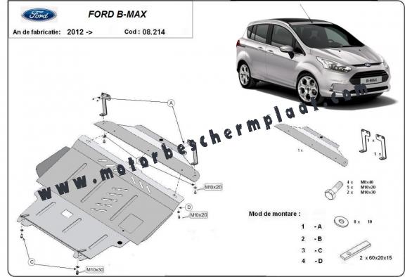 Motor en Versnellingsbak Beschermplaat voor Ford B-Max