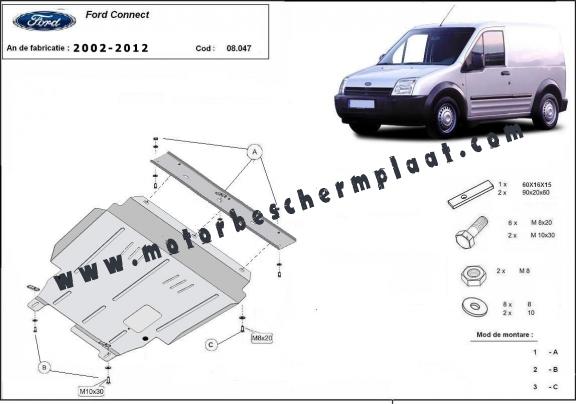 Motor, Versnellingsbak en Radiator Beschermplaat voor Ford Transit Connect