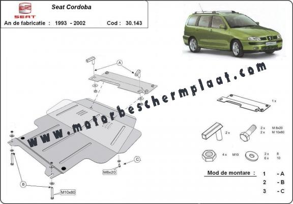 Motor en Versnellingsbak Beschermplaat voor Seat Cordoba