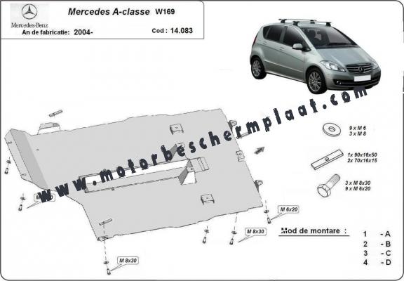 Motor en Versnellingsbak Beschermplaat voor Mercedes A-Class W169