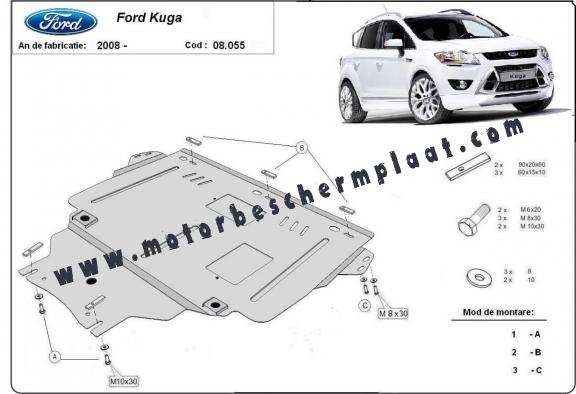 Motor, Versnellingsbak en Radiator Beschermplaat voor Ford Kuga
