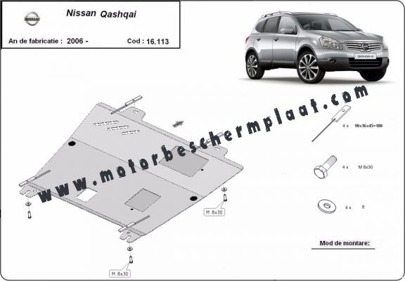 Motor, Versnellingsbak en Radiator Beschermplaat voor Nissan Qashqai J10