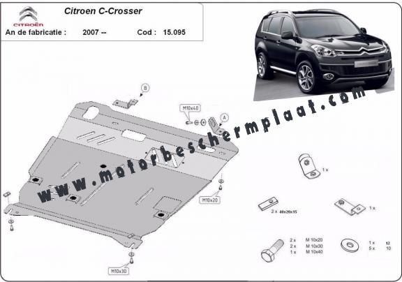 Motor, Versnellingsbak en Radiator Beschermplaat voor Citroen C - Crosser