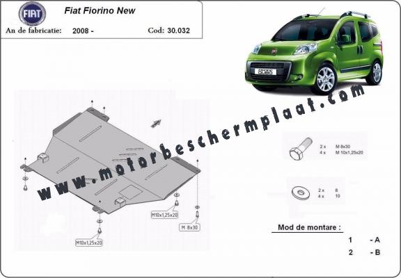 Motor, Versnellingsbak en Radiator Beschermplaat voor Fiat Fiorino