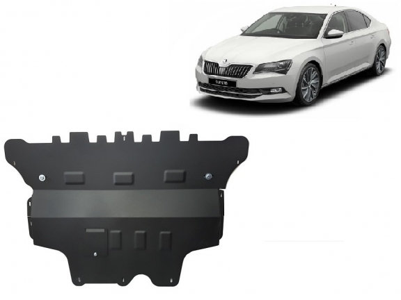 Motor, Versnellingsbak en Radiator Beschermplaat voor Skoda Superb - handmatige versnellingen