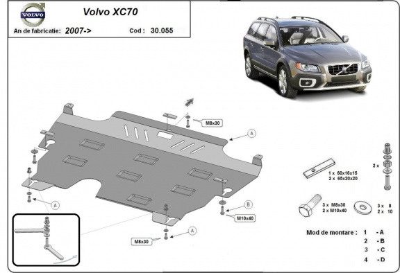 Motor en Versnellingsbak Beschermplaat voor Volvo XC70