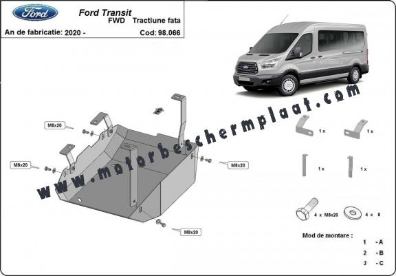 AdBlue tank Beschermplaat voor Ford Transit ( 4X2, 4X4 )