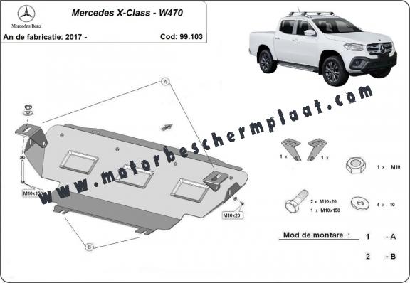 Radiator Beschermplaat voor Mercedes X-Class W470
