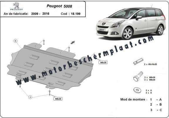 Motor en Versnellingsbak Beschermplaat voor Peugeot 5008