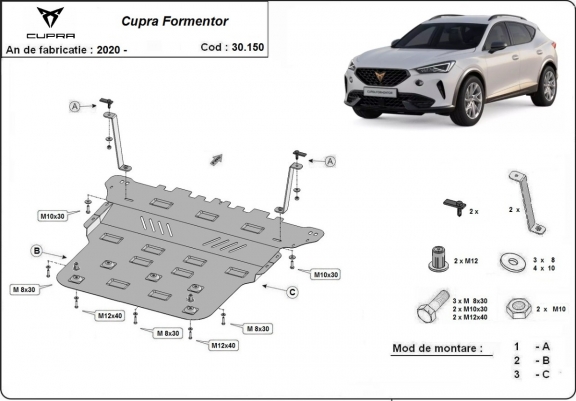 Motor, Versnellingsbak en Radiator Beschermplaat voor Cupra Formentor