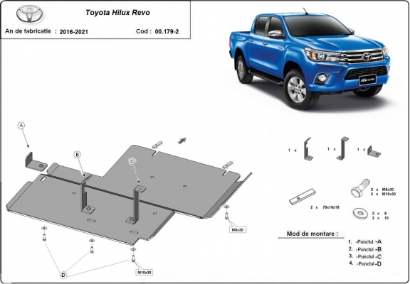 Differentieel aluminium Beschermplaat voor Toyota Hilux Revo