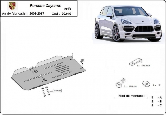 Automatische Versnellingsbak Beschermplaat voor Porsche Cayenne
