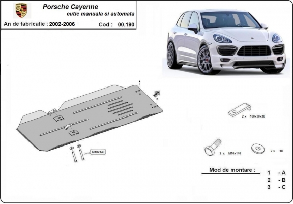 Handmatige en automatisch Versnellingsbak Beschermplaat voor Porsche Cayenne