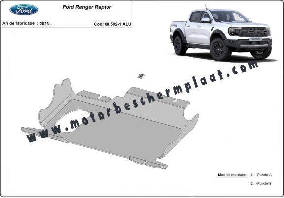 Motor, Versnellingsbak  aluminium Beschermplaat voor Ford Ranger Raptor