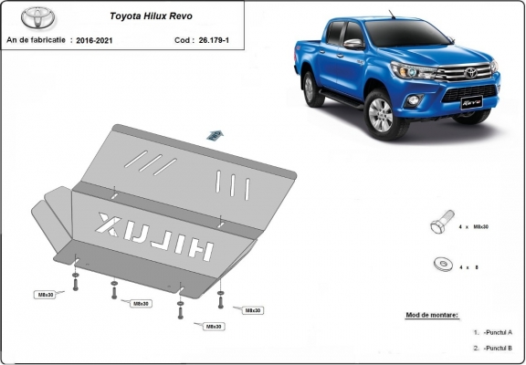 Radiator Beschermplaat voor Toyota Hilux Revo