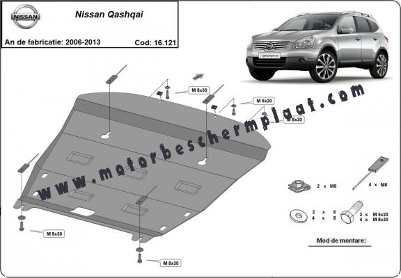 Motor, Versnellingsbak en Radiator Beschermplaat voor Nissan Qashqai J10