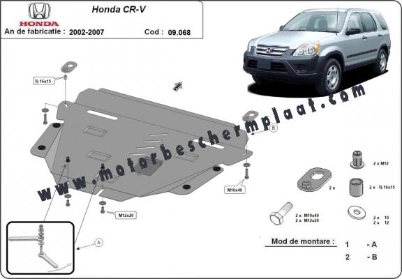 Motor, Versnellingsbak en Radiator Beschermplaat voor Honda CR-V Gen 2