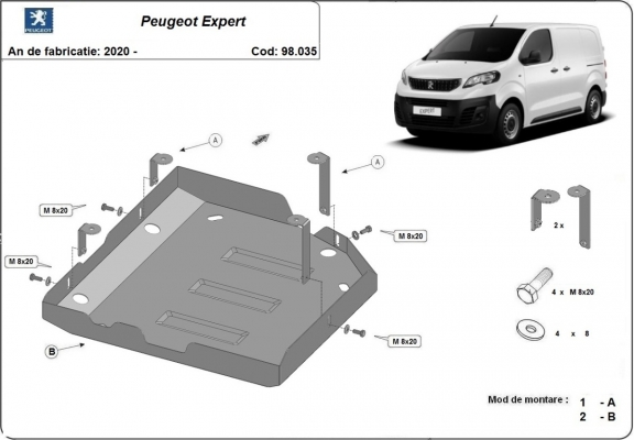 AdBlue tank Beschermplaat voor Peugeot Expert