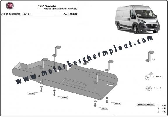 AdBlue tank Beschermplaat voor Fiat Ducato