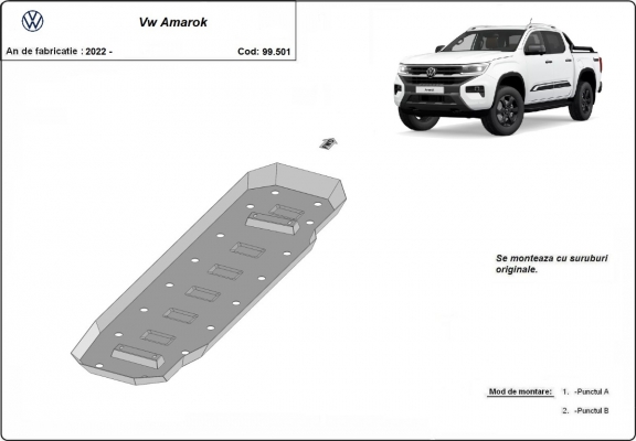 Brandstoftank Beschermplaat voor Volkswagen Amarok 2 
