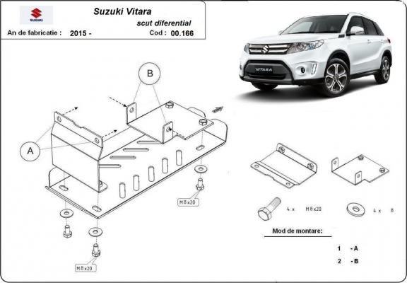 Differentieel Beschermplaat voor Suzuki Vitara