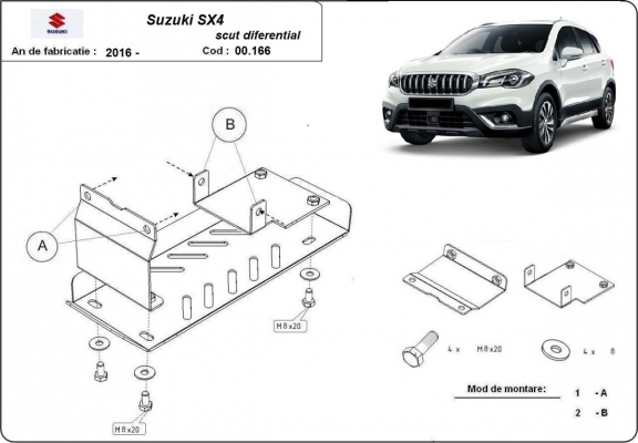 Differentieel Beschermplaat voor Suzuki SX4