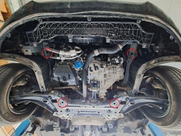  Motor, Versnellingsbak en Radiator Beschermplaat voor Hyundai i20 Hybrid