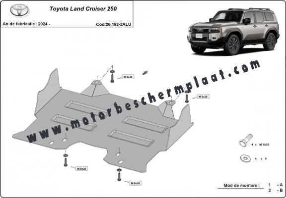 Motor Beschermplaat voor Toyota Land Cruiser 250 - Aluminium 