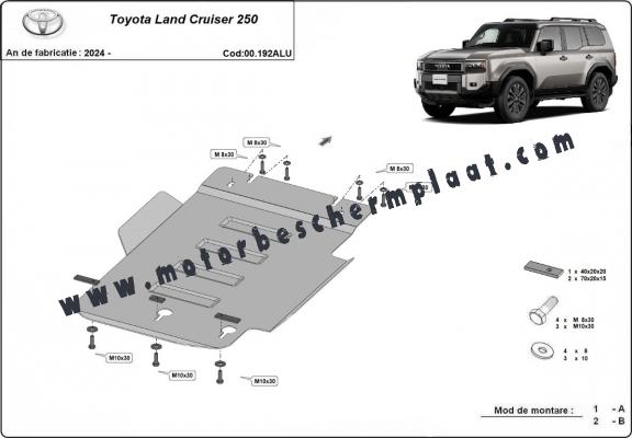 Aluminium Versnellingsbak Beschermplaat voor Toyota Land Cruiser 250