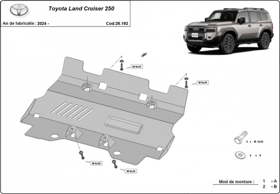 Radiator Beschermplaat voor Toyota Land Cruiser 250