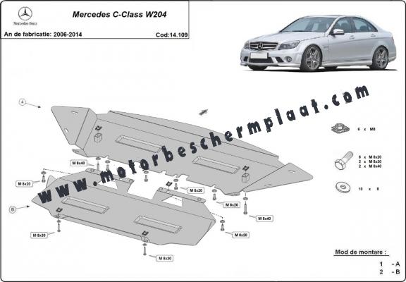 Motor Beschermplaat voor Mercedes C-Class W204