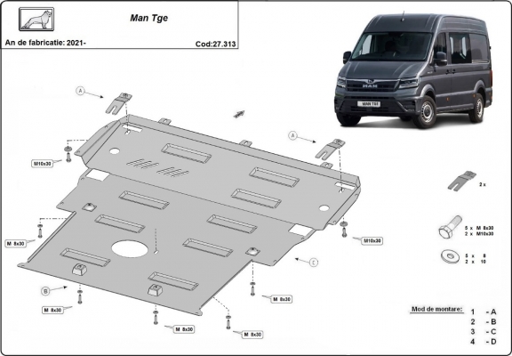 Motor en Radiator Beschermplaat voor Man TGE