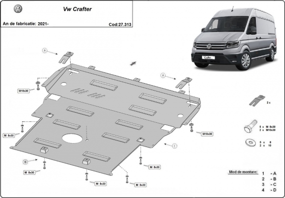 Motor-, en Radiator Beschermplaat voor Vw Crafter