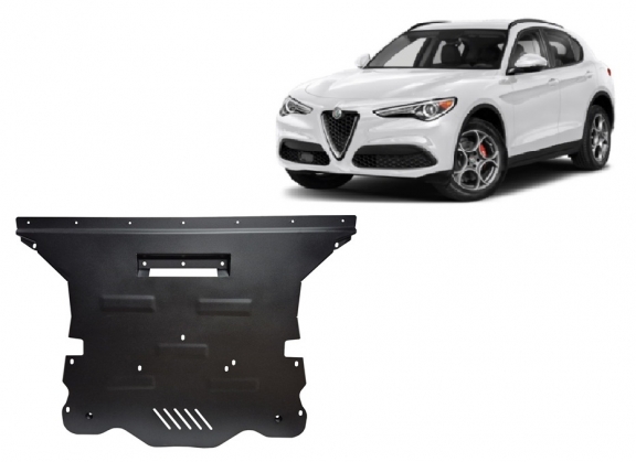 Motor, Versnellingsbak en Radiator Beschermplaat voor Alfa Romeo Stelvio