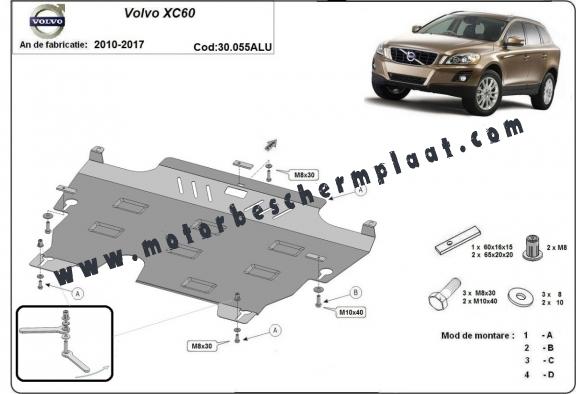 Aluminium Motor, Versnellingsbak en Radiator Beschermplaat voor Volvo XC60