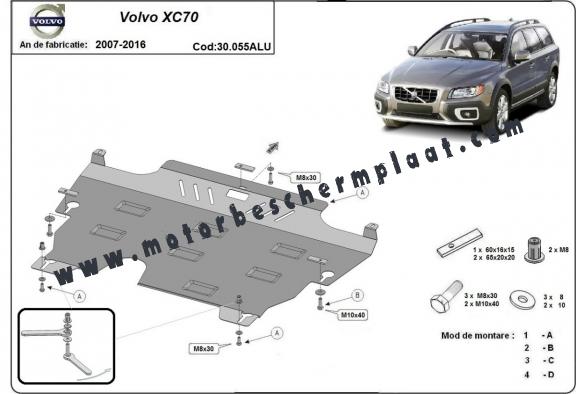 Aluminium Motor, Versnellingsbak en Radiator Beschermplaat voor Volvo XC70