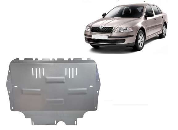 Aluminium Motor, Versnellingsbak en Radiator Beschermplaat voor Skoda Octavia 2