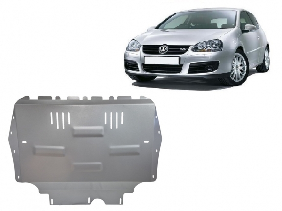 Aluminium Motor, Versnellingsbak en Radiator Beschermplaat voor Vw Golf mk5
