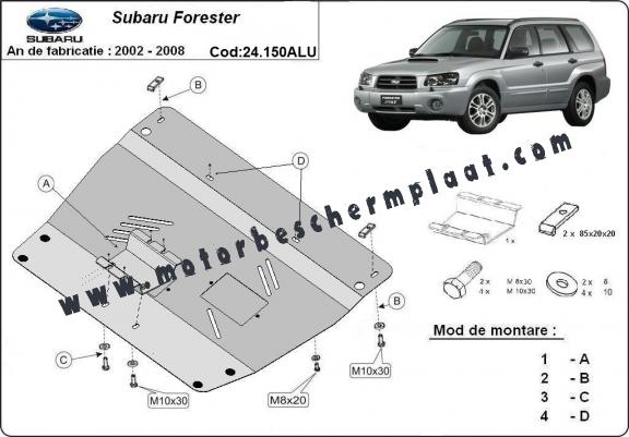 Aluminium Motor en Versnellingsbak Beschermplaat voor Subaru Forester 2