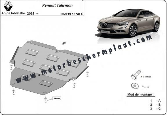 Aluminium Motor, Versnellingsbak en Radiator Beschermplaat voor Renault Talisman
