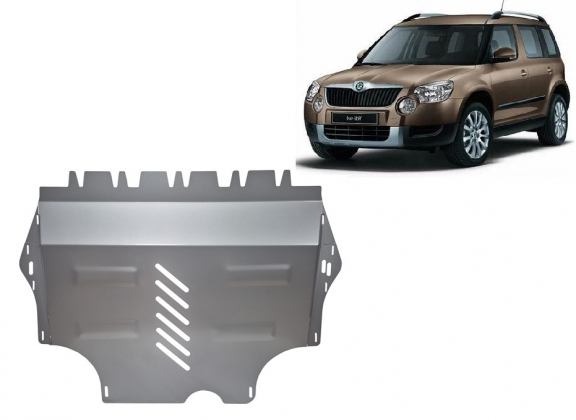 Aluminium Motor, Versnellingsbak en Radiator Beschermplaat voor Skoda Yeti