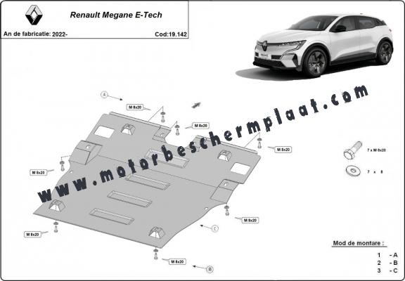Motor en Versnellingsbak Beschermplaat voor Renault Megane E-Tech