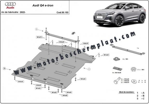 Motor en Radiator Beschermplaat voor Audi Q4 e-tron