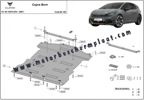 Motor, Versnellingsbak en Radiator Beschermplaat voor Cupra Born