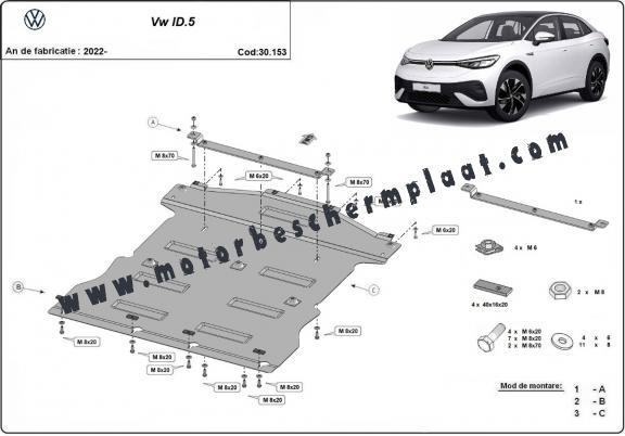 Motor Beschermplaat voor Volkswagen ID 5
